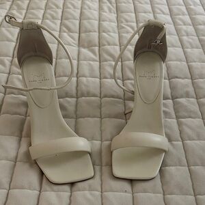Marc Fisher Women's Ivory Ankle Strap Heels